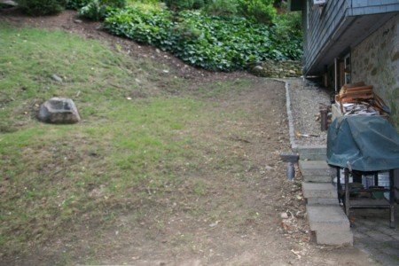 outdoor space before landscape design and installation