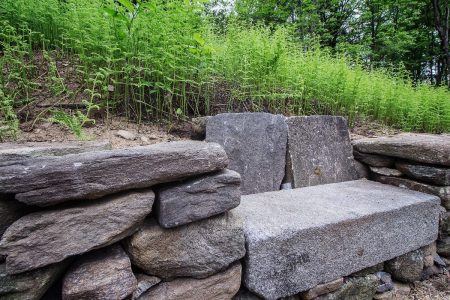 STONE WALL WITH BENCH SEAT