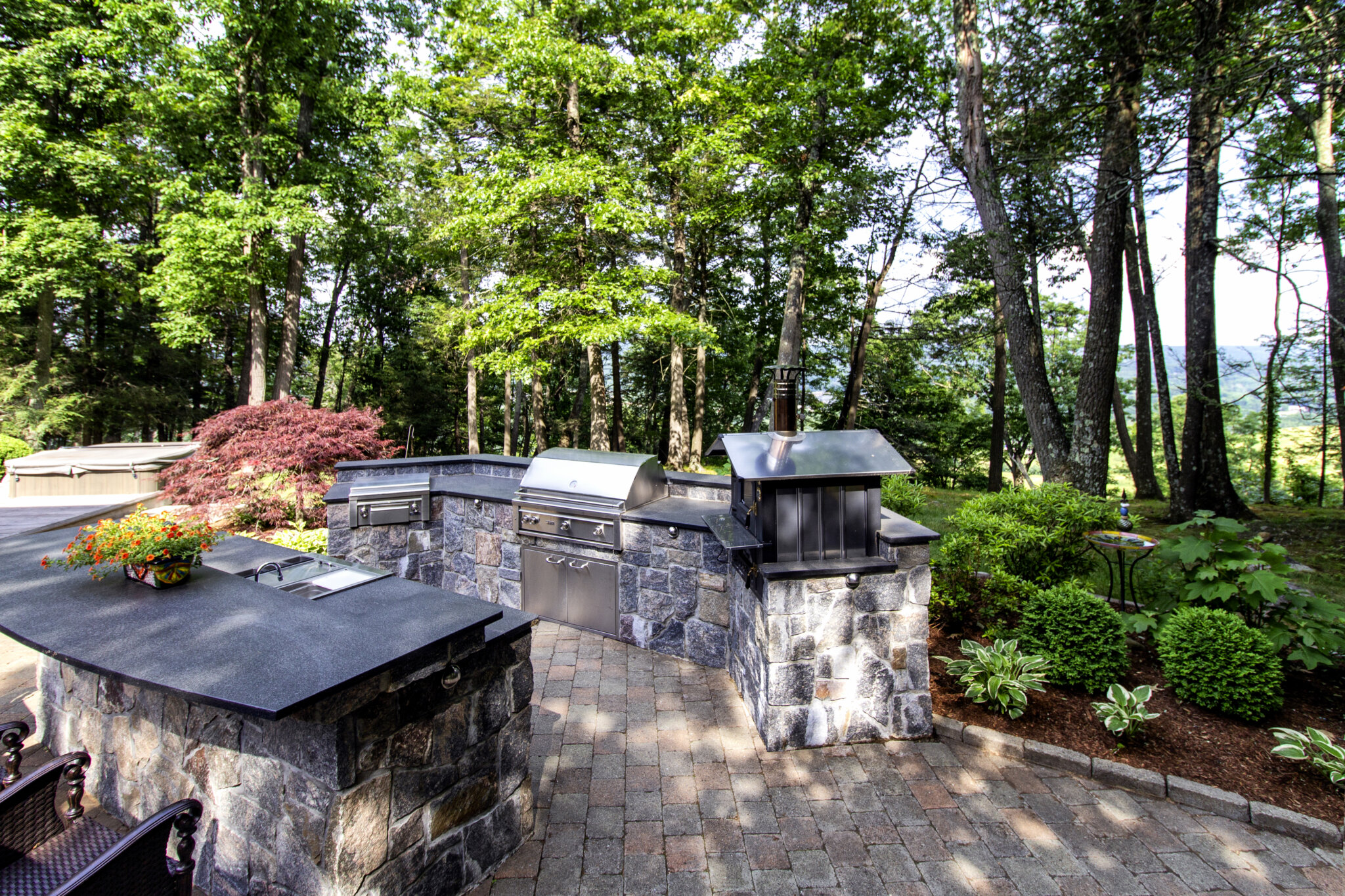 Custom Outdoor Kitchen Hardscaping New Milford CT
